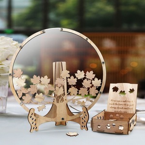 Maple lá bảng tin đám cưới mùa tốt nghiệp cuốn sách tin nhắn sáng tạo đăng ký trước khi Kết Hôn hộp phước lành - Product Image 6