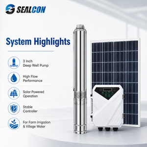 ระบบปั๊มน้ำบาดาลพลังงานแสงอาทิตย์ SEALCON 3XPC3.5-80-48-600 DC 48V ใช้งานได้ยาวนาน ขนาด 3 นิ้ว ปั๊มน้ำแบบจุ่มใต้น้ำไหลแรง สำหรับฟาร์มขนาดใหญ่ - Product Image 3