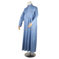 Robe musulmane authentique Alharamain au design estival frais, Kaftan Jubba Abaya, vêtements ethniques islamiques, Thobe Qatari pour la prière
