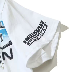 Camiseta Hell Star de Alta Calidad con Estampado de Baloncesto Vintage Lavado, Estilo Oversize Unisex, para Streetwear - Product Image 4