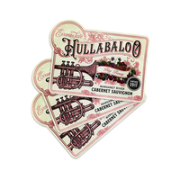 Impression personnalisée de haute qualité 3d étiquette de vin en relief logo papier texturé autocollant d'emballage de bouteille de vin étanche