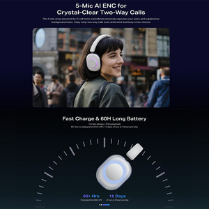 หูฟังไร้สายแบบหนีบหู Infinix Space Max พร้อมระบบตัดเสียงรบกวน AI Hybrid ANC ระดับ 42dB เสียงคุณภาพสูง Hi-Fi ไฟ RGB LED สำหรับเล่นเกมส์ ความหน่วงต่ำพิเศษ เสียงรอบทิศทาง 360 องศา - Product Image 5