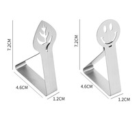 Clips de table en forme de feuille en acier inoxydable pour nappes de tables d'extérieur