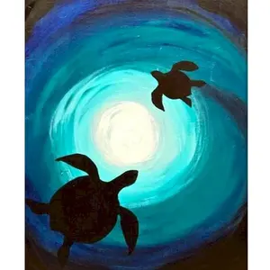 Yetişkinler kitleri için sayısına göre paket boya deniz kaplumbağası resim numaraları ile hayvanlar Diy hediye için ev duvar dekoru 40x5 0cm/16x20inch