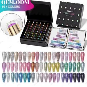 JTING Free Custom Unique Brand 60colors Collection Glitter Platinum Gel Nail Polish Set <b>Box</b> Color <b>Book</b> OEM Nail Factory Supplies - Product Image 1