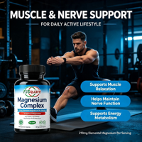 Complément en capsules de magnésium L-thréonate, taurate, glycinate, malate, citrate OEM pour les muscles - Complexe de magnésium en capsules