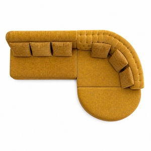 Canapé modulaire en tissu élégant et majestueux en forme de U pour villa, idéal pour les espaces de vie spacieux et les exigeances de salons résidentiels haut de gamme - Product Image 4