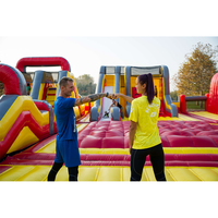 Château gonflable commercial en PVC avec une capacité de plus de 500 kg pour adultes - Parcours d'obstacles et jeux d'escalade