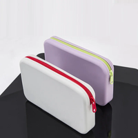 Dompet koin silikon Mini mewah untuk wanita anak perempuan dompet anak-anak kosmetik rias wajah ritsleting perjalanan lucu Logo kustom