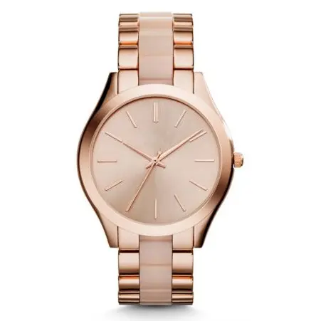 minimalist omax quartz gold watch with stainless steel back nice style ladies watch