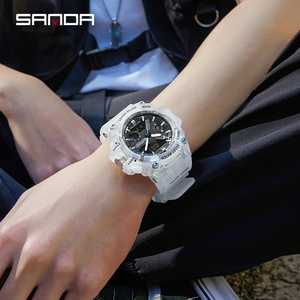 SANDA 2023 nouveau Style <span class=keywords><strong>G</strong></span> nouvelles <span class=keywords><strong>montres</strong></span> pour hommes 50M étanche choc sport décontracté montre à Quartz pour <span class=keywords><strong>homme</strong></span> montre-bracelet numérique horloge 3179 - Product Image 5