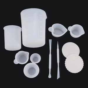 Tasses à mesurer et agitateurs en silicone écologiques pour le mélange d'époxy, outils de bricolage pour la fabrication de bijoux en résine - Product Image 2