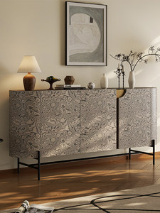 Credenza Moderna per <span class=keywords><strong>Soggiorno</strong></span> in Stile Minimalista, Lussuosa Scarpiera da Ingresso, Tavolo Consolle con Spazio di Archiviazione - Product Image 2