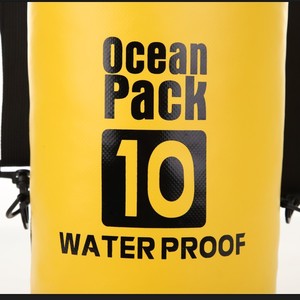 Sac étanche flottant 10L, sac <span class=keywords><strong>de</strong></span> plage imperméable, sangle d'épaule réglable, <span class=keywords><strong>l</strong></span>éger, pliable, pour kayak, rafting, bateau, plongée, plage - Product Image 2