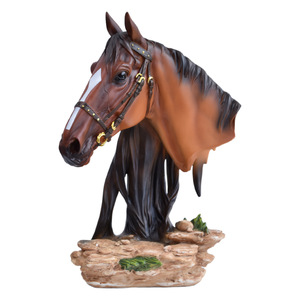 Statua a forma di testa di cavallo in stile <span class=keywords><strong>classico</strong></span> europeo, novità OEM ODM, per decorazioni domestiche, <span class=keywords><strong>soggiorno</strong></span>, mobile TV, ingresso. - Product Image 5