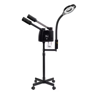 Appareil de réparation faciale hydratant 3-en-1 noir avec lumières LED et pulvérisation chaude et froide - Product Image 3