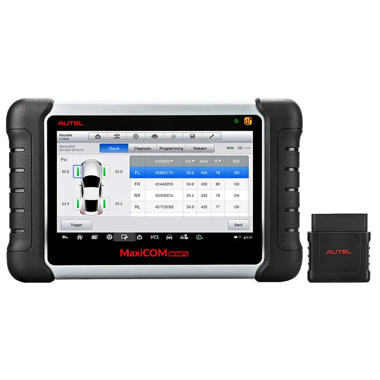 Autel MaxiCOM MK808ts الإطارات tpms اللاسلكية البرمجة Obd2 ماسح ضوئي تشخيصي autel maxicom mk 808 ts