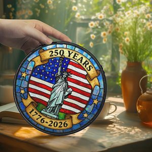 กระจกสีอเมริกาเซสเตอร์เซ็นเทนเนียล ฉลองครบรอบ 250 ปี 1776-2026 แบบแขวน - Product Image 2