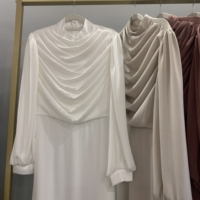 Sharut Vente en Gros Robe Turque de Dubaï Abaya Design Musulmane Femme Luxe Élégante Plissée Satinée Modeste pour Mariage et Soirée