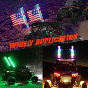 Новые светодиодные фонари-флеш-лайты для квадроциклов/вездеходов Foshan Origin, 3 фута в диаметре, управление через приложение, алюминий + поликарбонат + светодиоды, аксессуар для UTV, обеспечивающий безопасность и эффект "погони". - Product Image 2