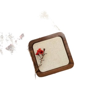 Jewelry Tray Walnut Wood 10x10cm 14x14cm 18x18cm 18x10cm 33x22cm Desktop Organizer For <b>Necklace</b> <b>Ring</b> Display Storage - Product Image 4