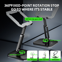 Piva Hollow 360 ° Support pliable en métal pour tablette PC, support de bureau pour ordinateur portable de jeu, support réglable en alliage d'aluminium pour ordinateur portable