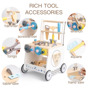 Ensemble d'outils en bois Montessori <span class=keywords><strong>pour</strong></span> enfants, trotteur <span class=keywords><strong>pour</strong></span> <span class=keywords><strong>bébé</strong></span>, <span class=keywords><strong>jouet</strong></span> éducatif, chariot <span class=keywords><strong>à</strong></span> écrous, activité de jeu, cadeau <span class=keywords><strong>pour</strong></span> enfants - Product Image 3