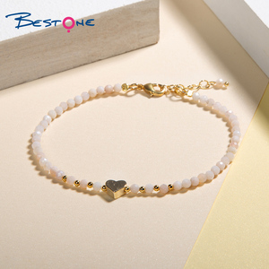 Bestone Natural Gemstone Bead <strong>Bracelet</strong> <strong>Healing</strong> <strong>Crystal</strong> Adjustable Heart <strong>Bracelet</strong> 3mm Faceted Round Beads <strong>Bracelet</strong> for Women - Product Image 5