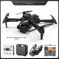 Drone K10 Max avec trois caméras 4K ESC et évitement d'obstacles quadridirectionnel, quadricoptère RC à vol stationnaire par flux optique