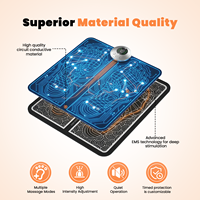 WLX Tapis EMS Économique Facile à Transporter avec Télécommande Sans Fil pour Neuropathie, Tapis de Massage Électrique EMS TENS pour les Pieds