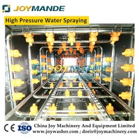 Laveuse automatique de cages à poulets en plastique, machine de nettoyage des lattes de poulailler, machine de lavage et de séchage des caisses