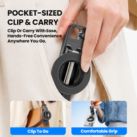Support de téléphone magnétique ultra compact pliable 720 °   Support de trépied portable de poche EDC pour iPhone Samsung Android