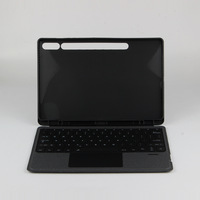 Casing pelindung Keyboard nirkabel, casing pelindung Keyboard untuk Samsung Tab S9 Fe 12.4 inci Tab A8/A9