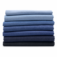 Tissu denim bleu indigo en coton léger, non décolorant, sans lavage, 21S 145GSM 90*50