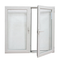 Nouvelle conception Fenêtre à battant en PVC à double vitrage Profil en PVC extérieur