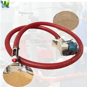 Portable grain suction machine 40meter length powder grain spring flexible hose pipe auger screw feeder conveyor ss