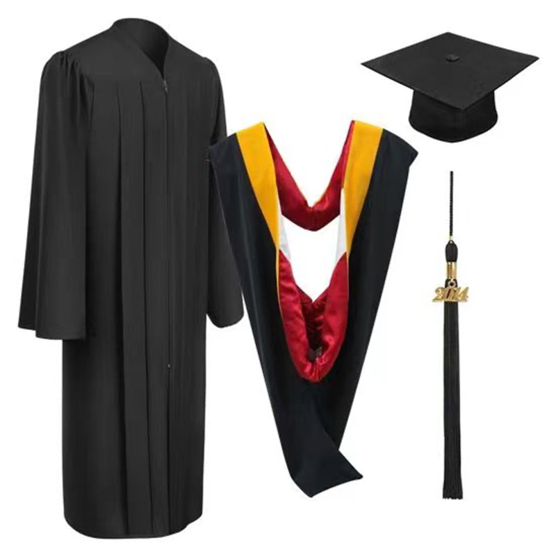 bachelors graduation dress Shiny Graduation Gown & Cap with Tassel for Middle & High School