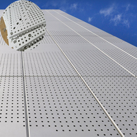 Système de façade de bâtiment commercial au design moderne, panneaux et planches en alliage d'aluminium pour une utilisation en extérieur, pour les centres commerciaux et les hôpitaux