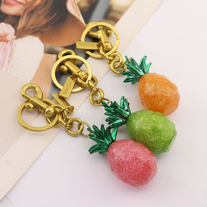 Kc1024 Dễ Thương Dứa Táo Chanh Dưa Hấu Trái Cây Quyến Rũ Cho Túi Vàng Ví Quyến Rũ Túi Keychain Coquette Phong Cách Túi Quyến Rũ <span class=keywords><strong>Keyring</strong></span> - Product Image 5