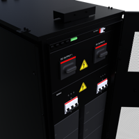 Système de stockage d'énergie UPS au lithium-ion haute tension personnalisé avec une puissance nominale de 71,68 kW et un coffret de batterie d'une capacité de 140 Ah