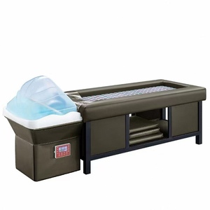 Table de massage pour lavage capillaire et moxibustion, lit de spa thaïlandais pour thérapie crânienne et soins corporels - Product Image 3