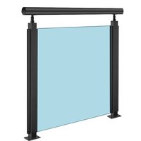 Système de balustrade en verre sans cadre moderne avec profilé en U en aluminium pour balcon et terrasse