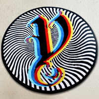 Custom Round Rugs Handmade Colorful Letters Carpets Durable Mats Wholesale
