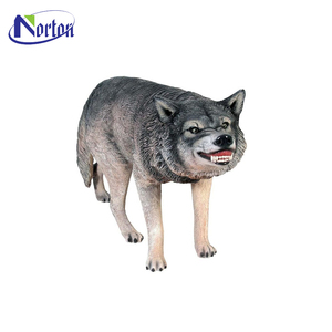 Wolf garden <strong>statues</strong> sculpture Hot sale outdoor popular design resin crafts <strong>howling</strong> life size - Product Image 4