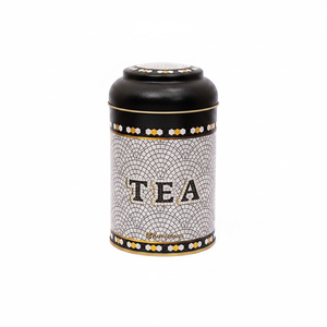 ดีบุก1.2L โลหะทรงกลมขนาด105X150มม. พร้อมฝาโดมลวดลายโมเสกทรงเรขาคณิต - Product Image 2
