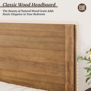 Fournisseur d'usine Cadre de <span class=keywords><strong>lit</strong></span> plateforme en bois taille Queen avec tête de <span class=keywords><strong>lit</strong></span> Espace de rangement gratuit Pas besoin de sommier tapissier - Product Image 3