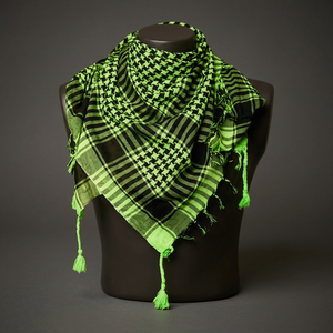 Black White Checkered Cotton Shawl Square Reversible Men Traditional Scarf All Seasons Multi Purpose - Product Image 3