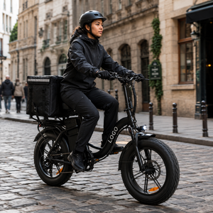 Bicicleta Eléctrica de Carga con Neumáticos Gruesos de 20 Pulgadas, Motor sin Escobillas de Alta Velocidad de 750W, Bicicleta Eléctrica con Neumáticos Gruesos de 48V 50Ah 20x4.0, Logotipo Personalizado - Product Image 1