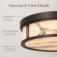 Plafonnier LED rond de luxe en marbre et acrylique, luminaire moderne encastré pour couloir, chambre, hôtel, villa, OEM ODM