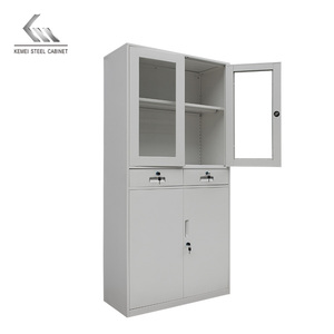 Classeur en acier à porte battante de bureau à <span class=keywords><strong>bas</strong></span> prix et armoire en verre de chambre forte avec 2 tiroirs - Product Image 2